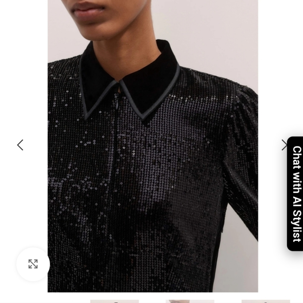 ME + EM NWTs Silk Blend Sequin Mini Dress - Picture 5 of 8